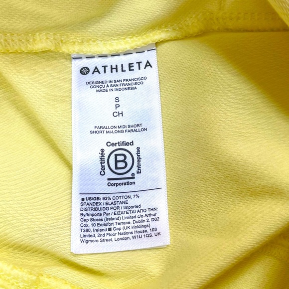 ATHLETA Farallon Midi Short, Yellow S NWT - Picture 7 of 9